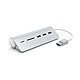 Satechi Multiports USB 3.0 avec lecteur de cartes Argent Hub multiport USB 3.0 avec lecteur de cartes SD et micro SD