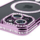 Avis Avizar Coque Diamant pour iPhone 15 Protection MagSafe Contour Strass Violet