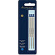 WATERMAN Lot de 3 Recharges pour stylo bille Waterman, pointe moyenne bleue Stylo à bille