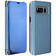 Avizar Étui Galaxy S8 Chromé Clapet Translucide Rigide Fin Léger - bleu Protection intégrale spécialement conçue pour le Samsung Galaxy S8