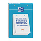 OXFORD Bloc de 30 fiches bristol 148X210 perforées UNI blanc Fiche Bristol