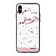 Evetane Coque en verre trempé iPhone Xs Max Chute De Fleurs Coque en verre trempé iPhone Xs Max Chute De Fleurs Ecriture Tendance et Design