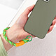 Avizar Bracelet pour téléphone Lanière courte Nylon Vert Citron pas cher