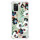 LaCoqueFrançaise Coque Samsung Galaxy A02S Silicone antichocs Solides coins renforcés  transparente Motif Fleurs vert d'eau Coque Samsung Galaxy A02S Silicone antichocs Solides coins renforcés Protection Housse transparente Fleurs vert d'eau