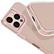 Avizar Coque pour iPhone 16 Pro Coins Antichoc Bumper Rose Champagne pas cher