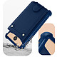 Acheter Avizar Coque Smartphone 5.3'' à 5.5'' Souple Coins Bumper Porte-carte Amovible  Bleu Nuit