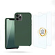 Evetane Coque iPhone 11 Pro Silicone liquide Vert Foret + 2 Vitres en Verre trempé Protection écran Antichocs Coque iPhone 11 Pro Silicone liquide Vert Foret + 2 Vitres en Verre trempé Protection écran Antichocs