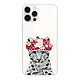 Evetane Coque iPhone 12 Pro Max 360 intégrale transparente Motif Leopard Couronne Tendance Coque iPhone 12 Pro Max 360 intégrale transparente Leopard Couronne Tendance