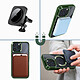 Avis Avizar Coque MagSafe pour iPhone 15 Pro Max Silicone Protection Caméra  Contour Chromé Vert