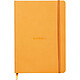 CLAIREFONTAINE RHODIARAMA carnet souple ORANGE A5 ligné 160p pap ivoire Clf 90g ferm. élast. Carnet