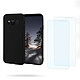 Acheter Evetane Coque Samsung Galaxy S8 Noire Silicone liquide + 2 Vitres en Verre trempé Protection écran Antichocs