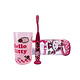 Tinokou Kit de 3 Pièces pour Enfant à Motif Hello Kitty Multicolore Un kit de 3 pièces contenant un gobelet, une brosse à dents souple et une trousse de toilette