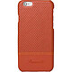 Façonnable Coque pour iPhone 6/6S Micro-perforé et Élégante Orange Surpiqûres apparentes