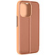 Avizar Étui Clear View pour iPhone 15 Pro Max Clapet Miroir Fonction Support  Rose Gold - Protection en polycarbonate rose gold, collection Mirror Cover, avec clapet Clear View spécialement conçu pour votre iPhone 15 Pro Max