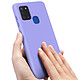 Avizar Coque Samsung Galaxy A21s Silicone Semi-rigide Finition Soft Touch Violet pas cher