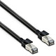 METRONIC Câble RJ45 Ethernet CAT8 mâle/mâle S/FTP 5m Noir Permet de connecter à internet un ordinateur, une télévision ou une console de jeux de dernière génération