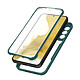 Avizar Coque pour Samsung Galaxy S22 Dos Plexiglas Avant Polymère Coins Renforcés  Contour vert Coque intégrale spécialement conçue pour Samsung Galaxy S22