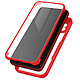 Avizar Coque pour Samsung Galaxy A03 Dos Plexiglas Avant Polymère Coins Renforcés  Contour rouge - Coque intégrale spécialement conçue pour Samsung Galaxy A03