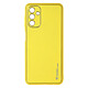 Avizar Coque pour Samsung Galaxy A13 5G et A04s Simili Cuir Polycarbonate Rigide Jaune - Bi-matière, elle est réalisée en polycarbonate rigide avecun dos en simili cuir