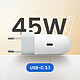 Acheter Google Chargeur Secteur USB C 45W Power Delivery 3.1 Charge Rapide Blanc