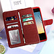 Avizar Etui pour Smartphone 5,0 à 5,3 pouces Clapet Portefeuille Multi Rangements Caméra Slide  rouge pas cher