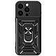 Mayaxess Coque pour iPhone 16 Pro Bague Support Cache Caméra Coulissant Noir Coque bi-matière noir de Mayaxess, la protection ultime pour votre iPhone 16 Pro