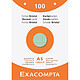 EXACOMPTA Étui de 100 fiches bristol quadrillé 5x5 perforé 148x210mm Couleurs assorties x 10 Fiche Bristol