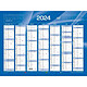 QUO VADIS Calendrier de banque 14 mois 550 x 405 mm Bleu Calendrier mural