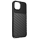 Avizar Coque pour iPhone 14 Silicone Effet Strié Antidérapant Noir Coque de protection Collection Thunder, conçue pour votre Apple iPhone 14