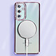 Avizar Coque Diamant pour Samsung Galaxy A15 MagSafe Contour Strass Violet pas cher