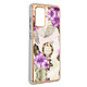 Avizar Coque Samsung A32 Bi-matière avec Bague de Maintien Motif Fleurs Violet Coque de protection à motif Fleurs Violettes spécialement conçu pour Samsung Galaxy A32.