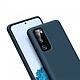 Evetane Coque Samsung Galaxy S20 FE Silicone liquide Bleu Marine + 2 Vitres en Verre trempé Protection écran Antichocs pas cher