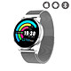 LaCoqueFrançaise Montre IP67 connectée Bluetooth multifonctions Argent Montre IP67 connectée Bluetooth multifonctions Argent