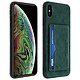 Avizar Coque Apple iPhone XS Max Protection Antichocs Porte-carte Stand Vidéos Bleu Coque rigide conçue pour Apple iPhone XS Max - Design rétro.