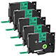 5 Rubans TZe-731 Noir sur Vert cassette recharge pour étiqueteuse Brother 5 Rubans TZe-731 Noir sur Vert cassette recharge pour étiqueteuse Brother