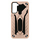 Avizar Coque Samsung Galaxy S21 Bi-matière Antichoc Béquille Support Vidéo Rose gold Coque de protection conçue pour Samsung Galaxy S21, Collection Phantom.