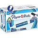 PAPER MATE Marqueur tableau blanc, pointe biseautée, bleu x 12 Marqueur pour tableaux blancs