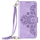 Avizar Etui Fleurs pour Xiaomi Redmi Note 13 4G Portefeuille Support Vidéo Violet Clair - Design orné de motifs fleurs conférant un look distinctif et élégant