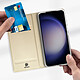 Avis Dux Ducis Housse pour Samsung Galaxy S23 Clapet Porte-carte Fonction Support  Doré