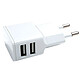 Partel Chargeur Secteur Double USB-A 12W 2.4A Grab'N Go Compact et Léger Blanc Permet de recharger votre appareil de manière pratique et en toute sécurité