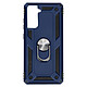 Avizar Coque Samsung Galaxy S21 Plus Antichoc Bi-matière Bague Support Vidéo bleu nuit - Coque de protection spécialement conçue pour Samsung Galaxy S21 Plus.