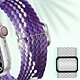 Avis Avizar Bracelet pour Apple Watch 41mm et 40mm et 38 mm Nylon Tressé Ajustable par Boucle Métallique  violet