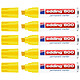 EDDING Marqueur Permanent 800 Corps Alu Jaune Pointe Biseautée 4-12 mm x 5 Marqueur permanent