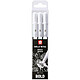 SAKURA Etui de 3 Stylo roller encre gel Gelly Roll Bright White 0,5 mm Stylo roller