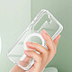 Avizar Coque Magsafe pour Samsung Galaxy S23 Silicone gel Coins renforcés  Transparent pas cher