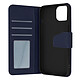 Avizar Housse pour iPhone 14 Pro Max Cuir premium Porte-carte Fonction Support vidéo  bleu - Etui en véritable cuir conçu spécialement pour Apple iPhone 14 Pro Max