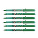 PILOT Stylo Roller Encre Liquide V-BALL 10 Pointe Large Vert x 6 Stylo roller