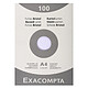 EXACOMPTA Étui de 100 fiches - bristol quadrillé 5x5 non perforé 210x297mm - Blanc x 10 Fiche Bristol