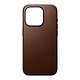 Nomad Coque Modern Cuir pour iPhone 15 Pro Marron - Coque compatible MagSafe