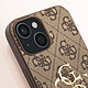 Acheter Guess Coque pour pour iPhone 15 Découpes Précises et Bords Surélevés Marron